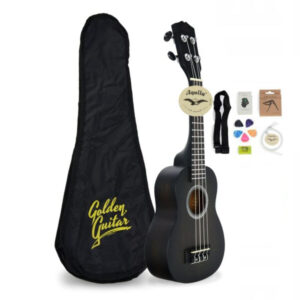Ukulele sopranowe czarne 21" HRF21 w zestawie