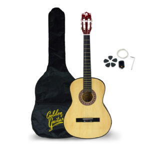 Gitara klasyczna naturalna 39" 4/4GK39NAT w zestawie