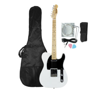 Gitara elektryczna Biała TEEG-30 Telecaster w zestawie