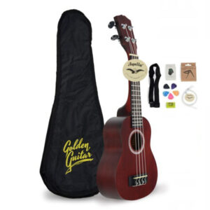 Ukulele sopranowe 21" HRF21 czerwone w zestawie