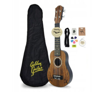 Ukulele sopranowe ciemne GBU10 w zestawie